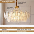 Cream wind crystal chandelier gold living room pendant light