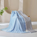Creamy white & mint green ice cream silk quilt bedroom blanket