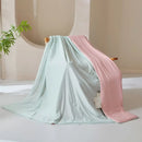 Creamy white & mint green ice cream silk quilt bedroom blanket