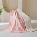 Creamy white & mint green ice cream silk quilt bedroom blanket