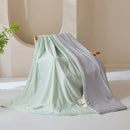 Creamy white & mint green ice cream silk quilt bedroom blanket