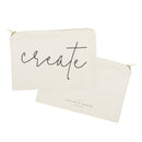 Create Cotton Canvas Cosmetic Bag