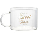 Creative alphabet glass juice cup with gold inscription kitchen mug