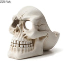 Creative black & off-white skull ashtray living room smoking gift