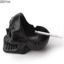 Creative black & off-white skull ashtray living room smoking gift