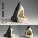 Creative blue & white shark storage ashtray living room decor