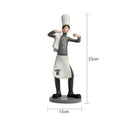 Creative chef wine rack sculpture kitchen decor figurines