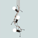 Creative copper iron man chandelier for bedroom articulated art light