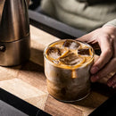 Creative glass coffee smoothie cup kitchen heat resistant drinkware