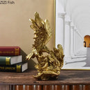 Creative golden flying eagle resin desk decoration office sculpture