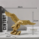 Creative golden flying eagle resin desk decoration office sculpture