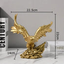 Creative golden flying eagle resin desk decoration office sculpture