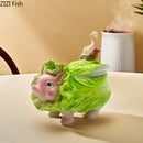 Creative green & pink cabbage pig ashtray living room incense burner