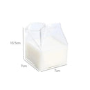 Creative milk box glass cup kitchen drinkware set of 2