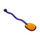 Creative purple & green glass spoon dessert set for kitchen dining