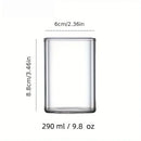 Creative square glass gold rim cold drink cup kitchen glassware