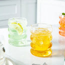 Creative styling glass drinkware segmented tumbler for dining room