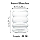 Creative styling glass drinkware segmented tumbler for dining room