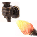 Creative torch hand wall lamp bronze glass light for living room