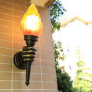 Creative torch hand wall lamp bronze glass light for living room