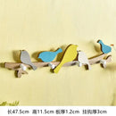 Creative wooden birds coat rack green & beige entryway wall hook