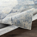 Creighton Blue Marble Textured Luxe Rug