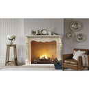Crema Marfil Marble French Villa Hand Carved Fireplace Surround with Sculptured Motifs