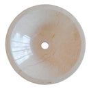 Crema Marfil Marble Natural Stone Tapered Vessel Sink High Gloss Polished 16 Inch