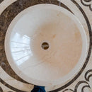 Crema Marfil Marble Natural Stone Tapered Vessel Sink High Gloss Polished 16 Inch