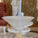Crema Marfil Marble Natural Stone Tapered Vessel Sink High Gloss Polished 16 Inch