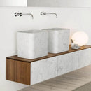 Turkish Marble Rectangular Polished Handcrafted Vessel Sink 14x16