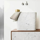 Turkish Marble Rectangular Polished Handcrafted Vessel Sink 14x16