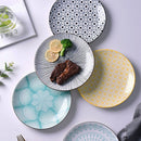 8-Inch Porcelain Shallow Dish – Elegant Round Dinner Plate Collection