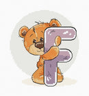 Alphabet. Letter F B1207L Counted Cross-Stitch Kit