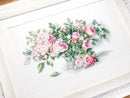 Bouquet of Pink Roses Counted Cross-Stitch Kit by Luca-S B2286L