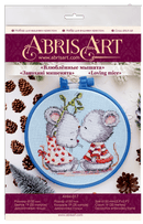Cross-stitch kit Fallen in love mice AHM-017