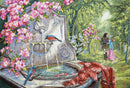 Cross-stitch kit M-370C "Azure Birds"