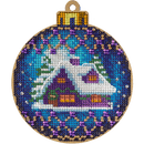 Cross-stitch kit on wood FLW-019