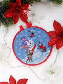 Snowman Cats Christmas Counted Cross-Stitch Kit by Abris Art AHM-026