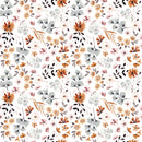 Flowers & Foliage Orange & Blue - Nursery Wall Decor Wallpapers