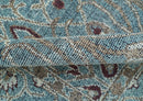 Crown Custom Made Traditional Design Blue Hand Knotted Wool Rug