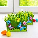 Set of 2 Colorful Felt Butterfly and Flower Spring Centerpieces for Tables and Shelves 6 Inches Tall