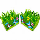 Set of 2 Colorful Felt Butterfly and Flower Spring Centerpieces for Tables and Shelves 6 Inches Tall