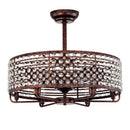 Crystal Accented Chandelier Ceiling Fan for Modern Interiors