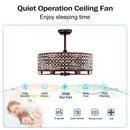 Crystal Accented Chandelier Ceiling Fan for Modern Interiors