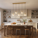 Crystal Ball Linear Round Chandelier