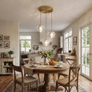 Crystal Ball Linear Round Chandelier