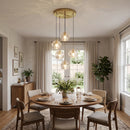 Crystal Ball Linear Round Chandelier