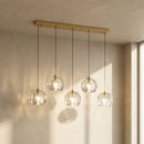 Crystal Ball Linear Round Chandelier