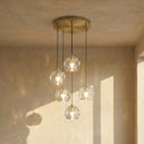Crystal Ball Linear Round Chandelier